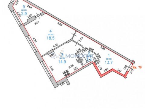 1-komnatnaya-ul-vladimira-vysockogo-d-1 фото