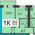 однокомнатная квартира на улице Белинского дом 55