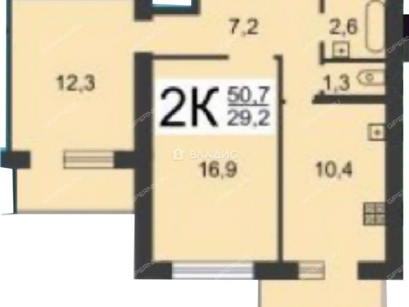 двухкомнатная квартира на Мещерском бульваре дом 5