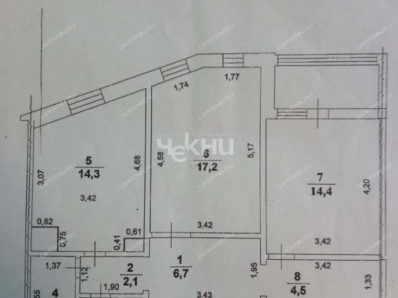 двухкомнатная квартира на улице Богдановича дом 6