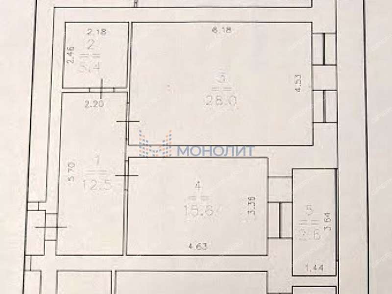однокомнатная квартира на улице Генкиной дом 42/15