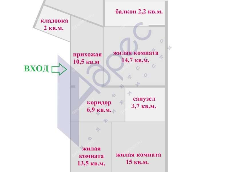 трёхкомнатная квартира на улице Родионова дом 193 к3