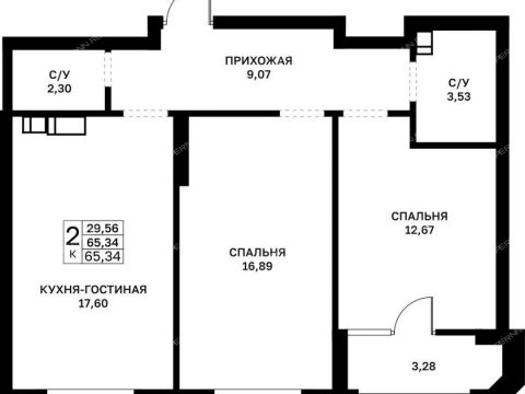 2-komnatnaya-v-granicah-ulic-strazh-revolyucii-gvardeycev-50-letiya-pobedy-evgeniya-nikonova-17 фото