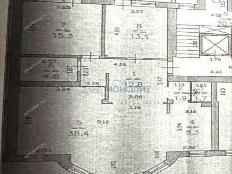 трёхкомнатная квартира на Молодёжном проспекте дом 38