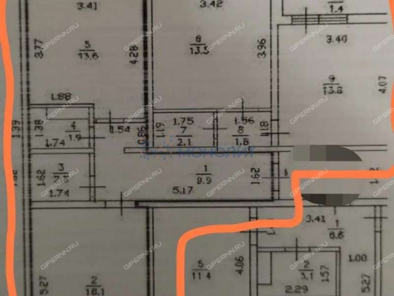 трёхкомнатная квартира на Южном бульваре дом 1