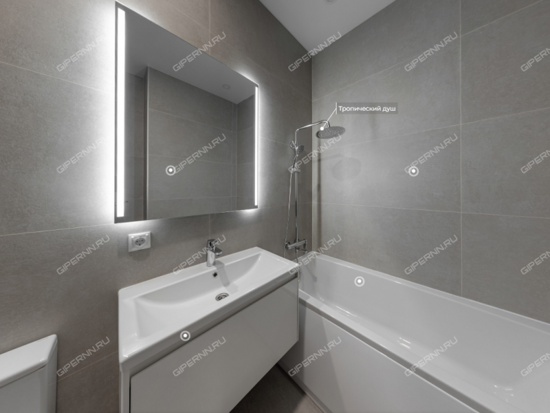 двухкомнатная квартира в новостройке на 2-й Оранжерейной улице дом 4А к1