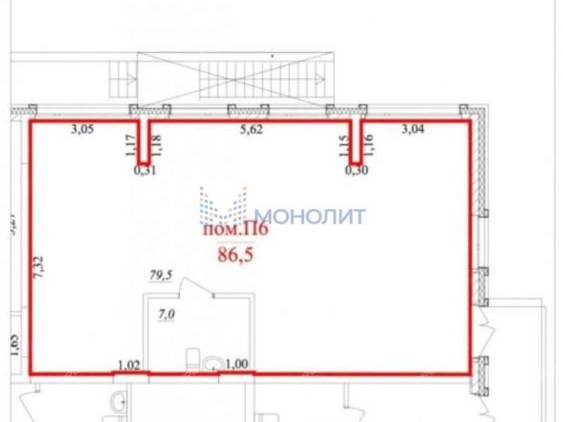 помещение под офис, торговую площадь на проспекте Ленина