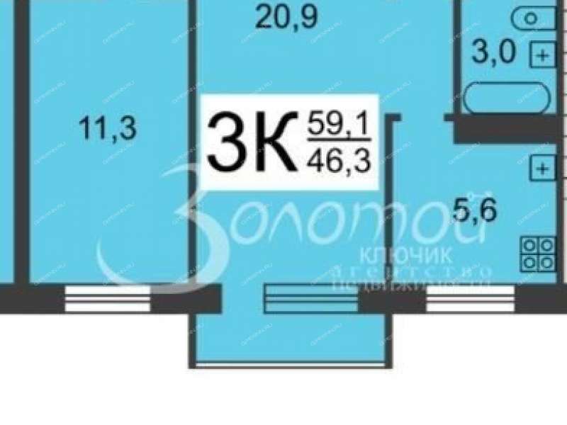 трёхкомнатная квартира на Автомеханической улице дом 3А