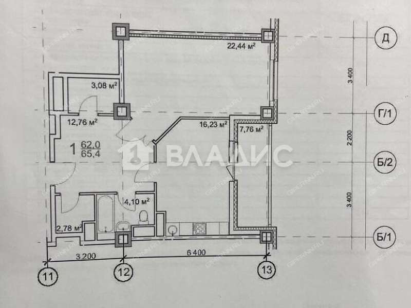 однокомнатная квартира на Полтавской улице дом 15