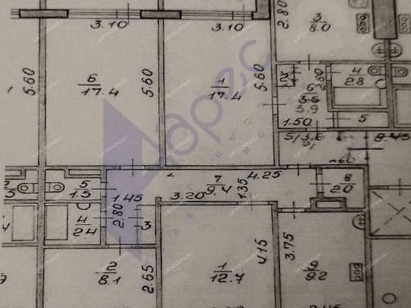 трёхкомнатная квартира на улице 40 лет Победы дом 13